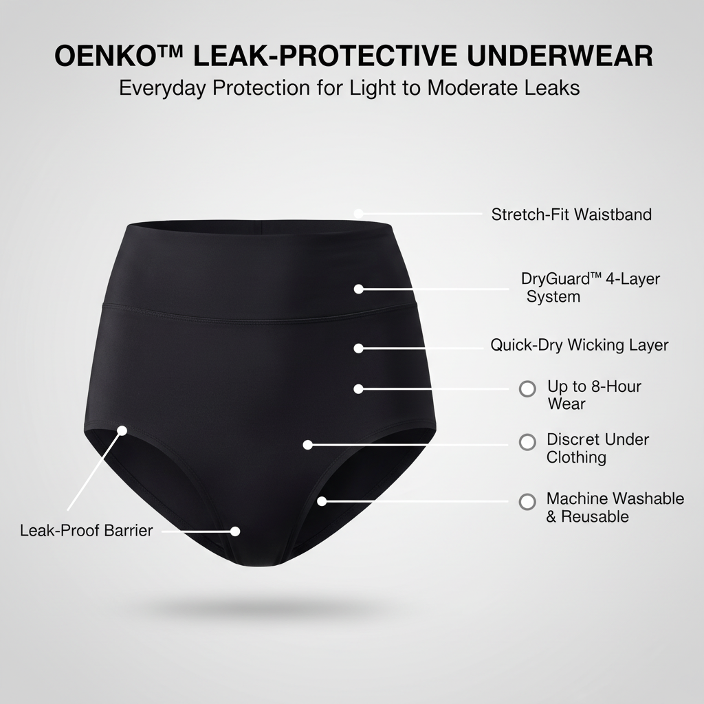 Men’s Ultra‑Absorbent Incontinence Boxer Briefs